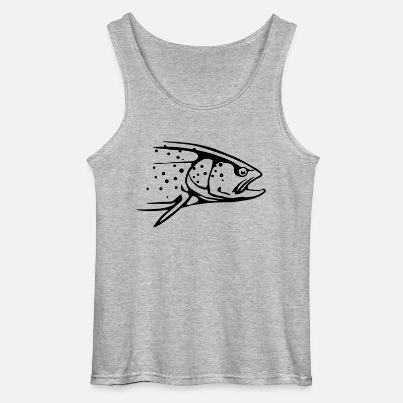Forelle - Gildan Männer Tank Top - Grau meliert