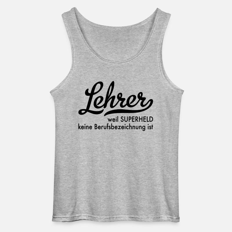 Lehrer - Gildan Männer Tank Top - Grau meliert