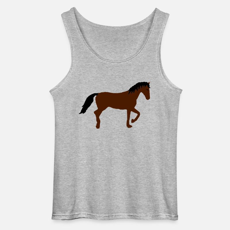 -Brauner- - Gildan Männer Tank Top - Grau meliert