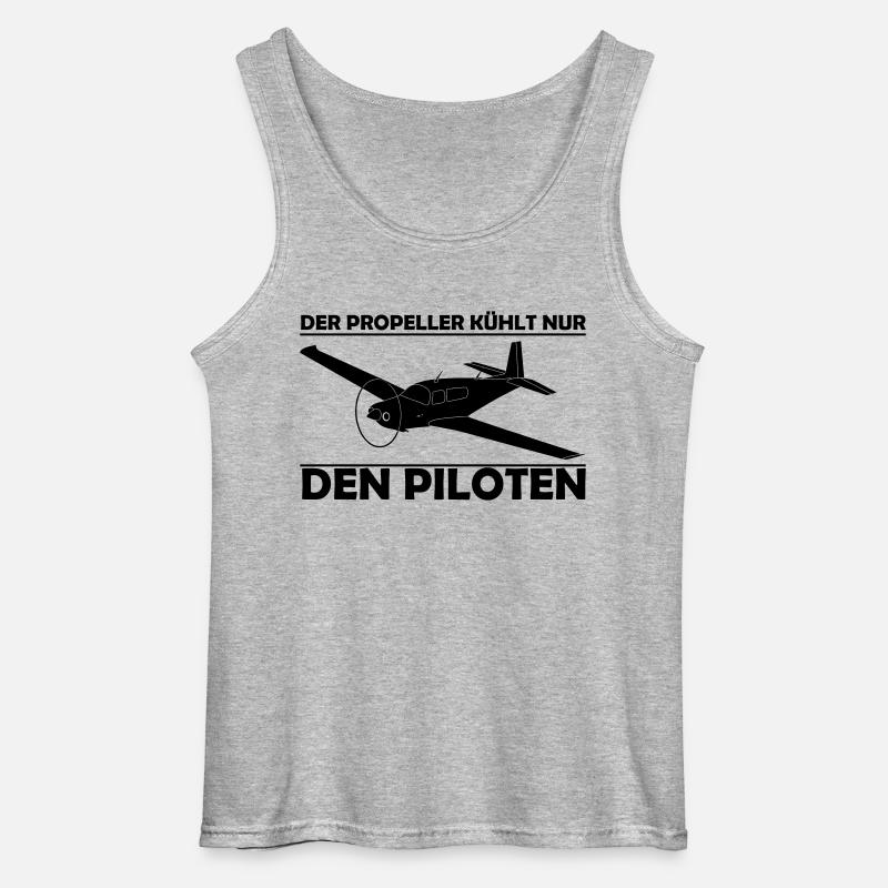 Mooney Motorflugzeug Geschenk - Gildan Männer Tank Top - Grau meliert