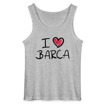 i_love_barca__f2 - Débardeur Gildan Homme - gris chiné - Devant