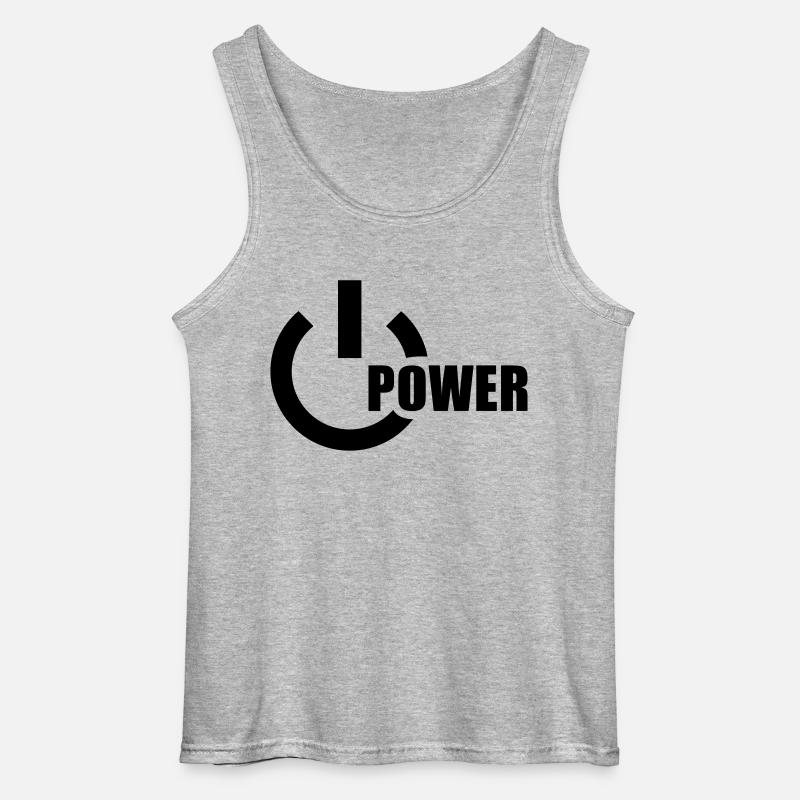 Power - Gildan Männer Tank Top - Grau meliert