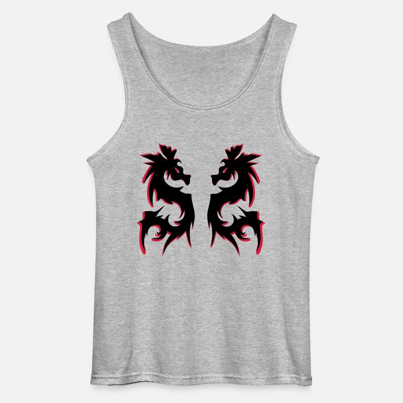 drachen - Gildan Männer Tank Top - Grau meliert