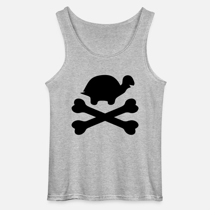 bad turtle - Gildan Männer Tank Top - Grau meliert