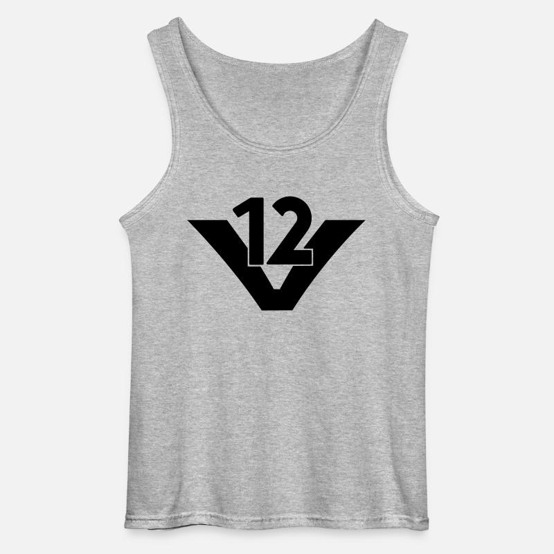 V12 Engine - Gildan Männer Tank Top - Grau meliert