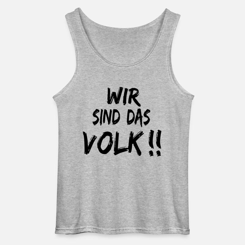 Wir sind das Volk - Gildan Männer Tank Top - Grau meliert