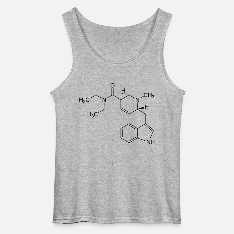 LSD Strukturformel - Gildan Männer Tank Top - Grau meliert