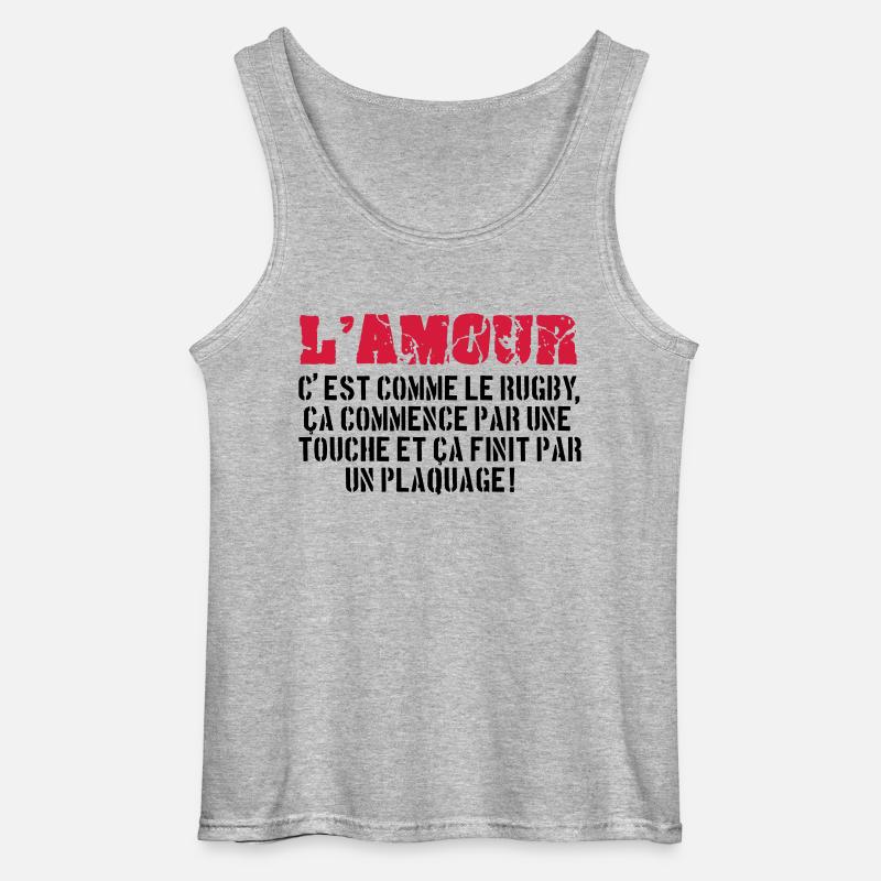 rugby - Gildan Männer Tank Top - Grau meliert