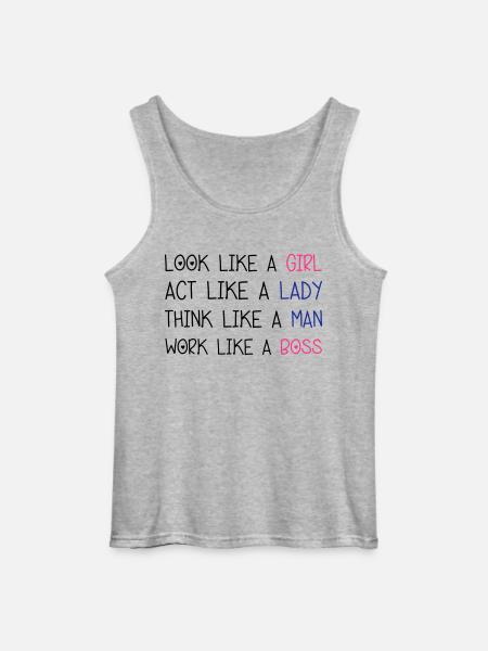 Look Like A Girl - Gildan Men’s Tank Top - sports grey