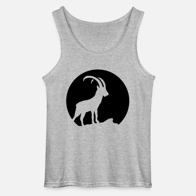 Steinbock - Gildan Männer Tank Top - Grau meliert