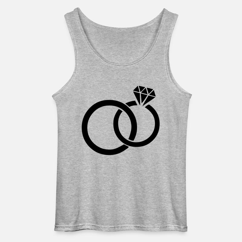 eheringe_01 - Gildan Männer Tank Top - Grau meliert