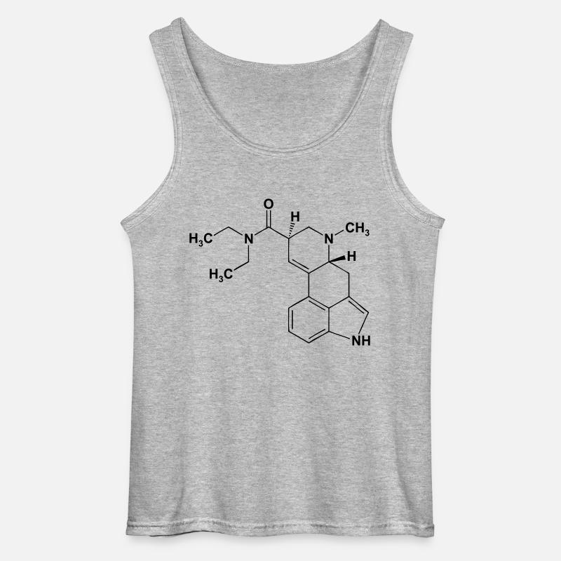 LSD Lysergsäurediethylamid Molekül - Gildan Männer Tank Top - Grau meliert