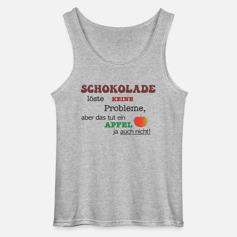 Schokolade Apfel - Gildan Männer Tank Top - Grau meliert