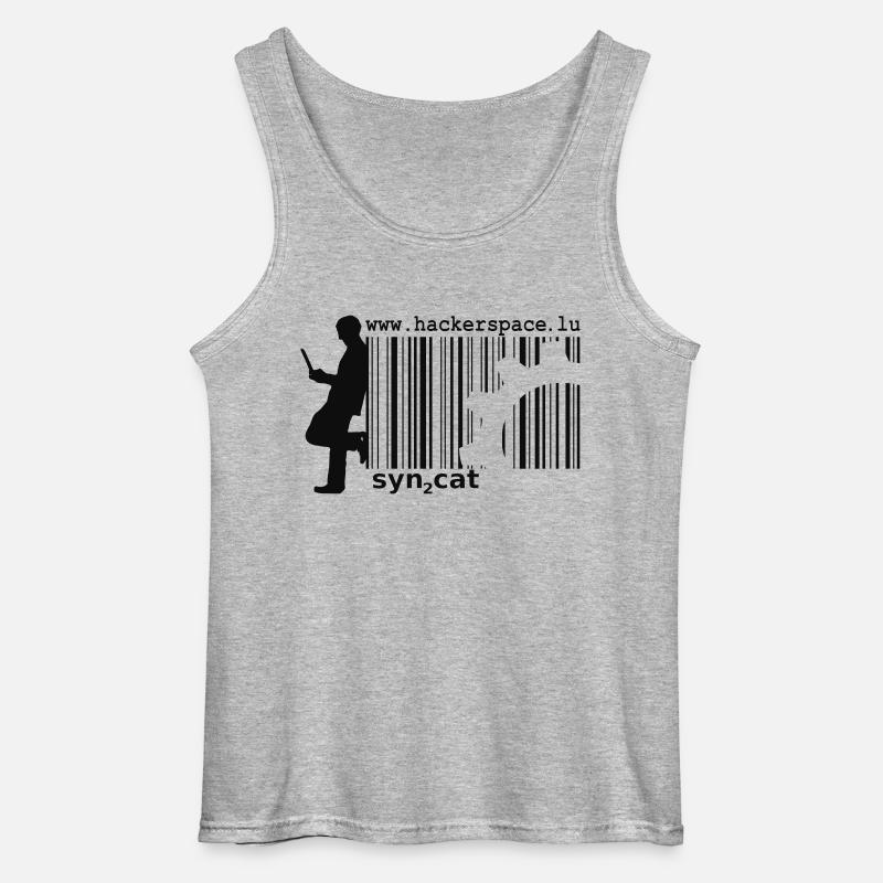syn2cat hackerspace - Gildan Männer Tank Top - Grau meliert
