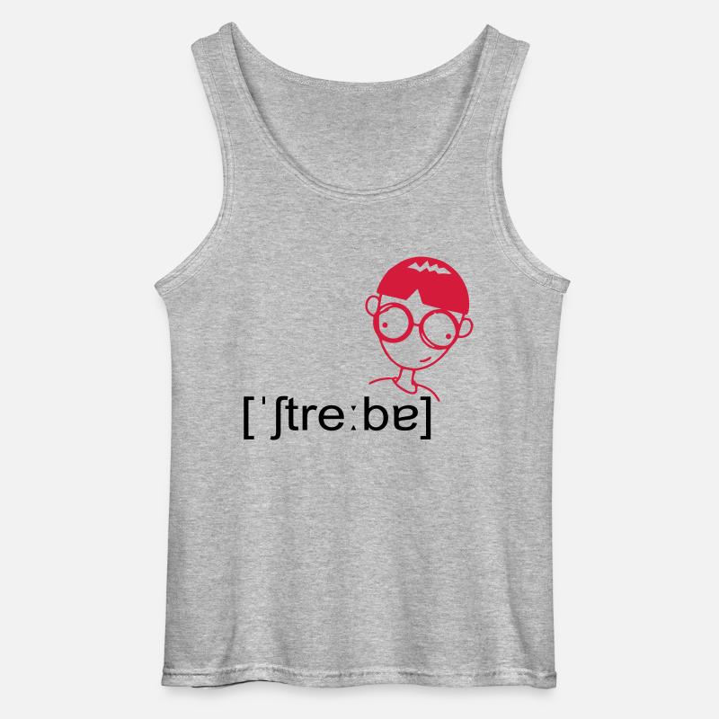 streber - Gildan Männer Tank Top - Grau meliert