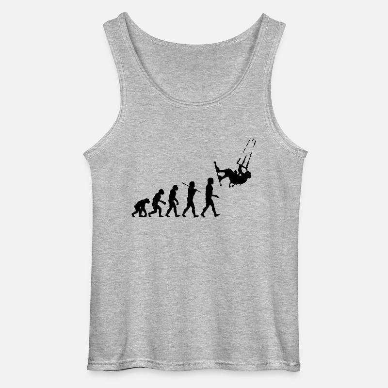Kitesurf Evolution - Gildan Männer Tank Top - Grau meliert