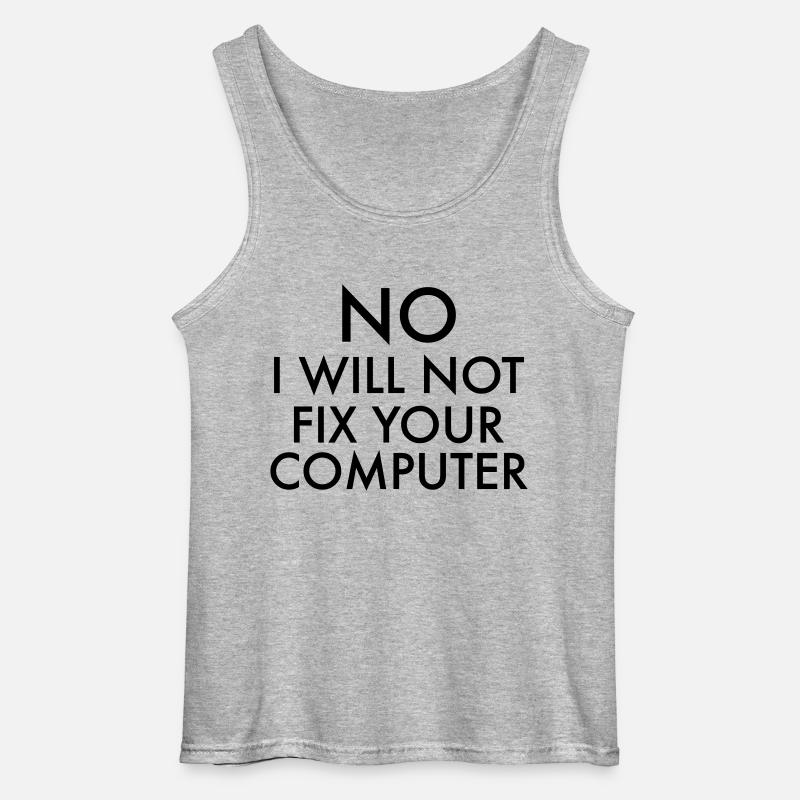 Computer Geek - Gildan Männer Tank Top - Grau meliert