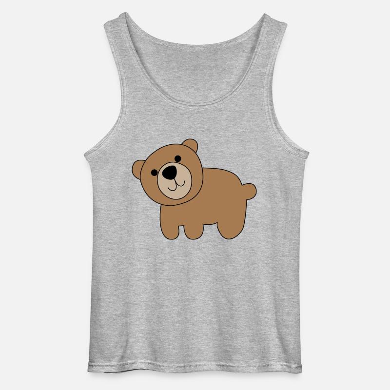 Bär - Gildan Männer Tank Top - Grau meliert