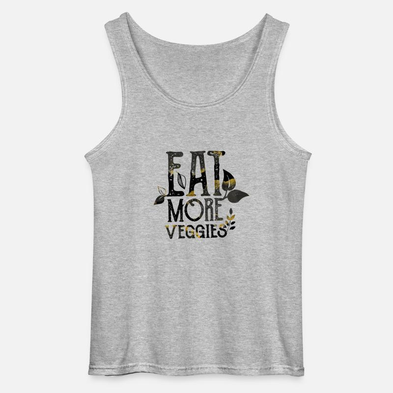 Veganer Vegetarier Tierschutz Geschenkidee - Gildan Männer Tank Top - Grau meliert