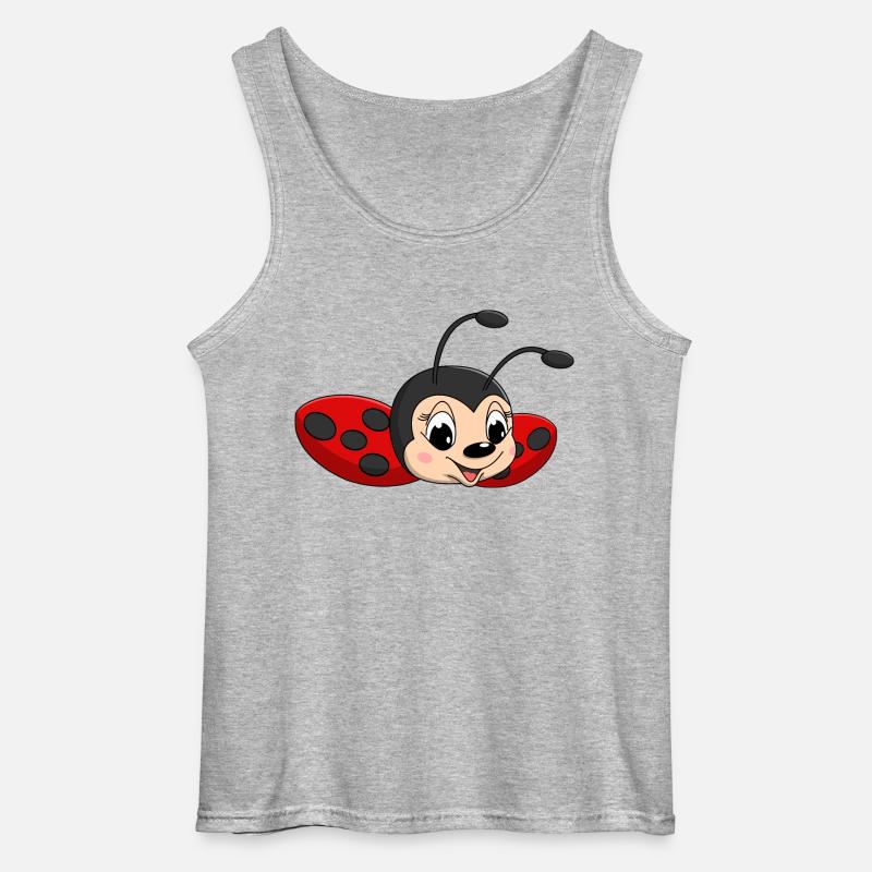 lorey.w "kleiner Märienkäfer", Mädchen - Gildan Männer Tank Top - Grau meliert