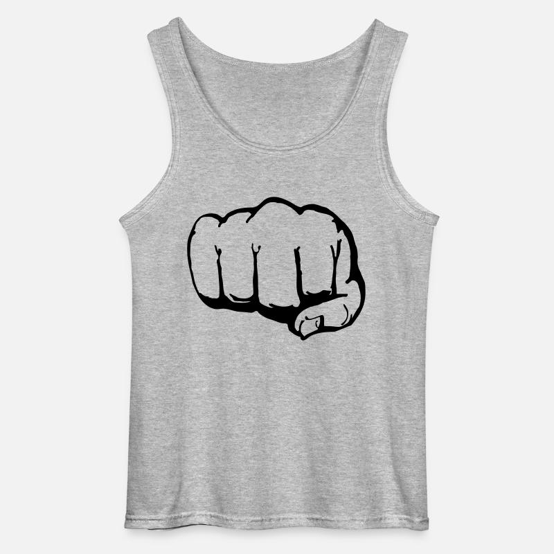 Faust (1c) - Gildan Männer Tank Top - Grau meliert