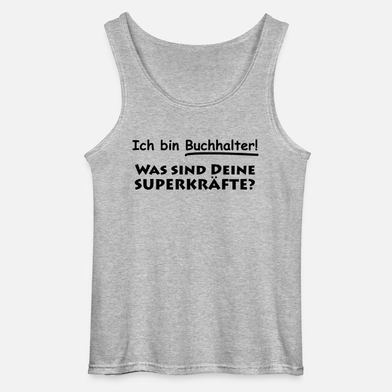 ich bin buchhalter - Gildan Männer Tank Top - Grau meliert