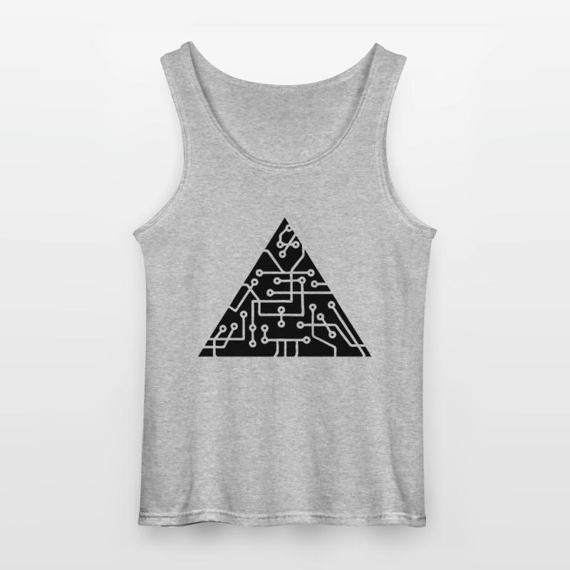 triangular shape microchip technology cool design Gildan Men’s Tank Top