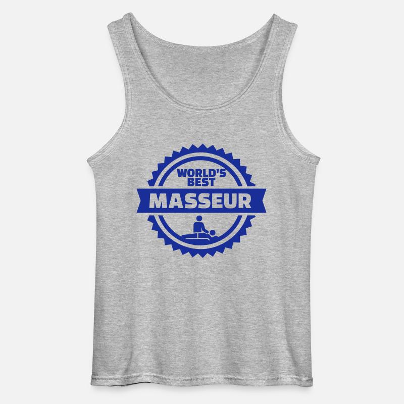 Masseur - Gildan Männer Tank Top - Grau meliert