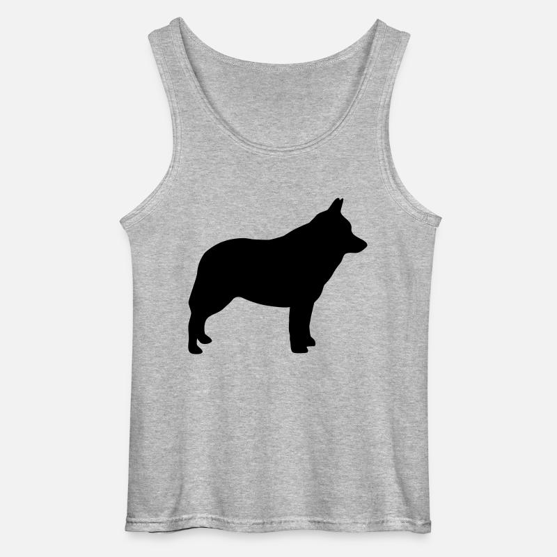 Schipperke - Gildan Männer Tank Top - Grau meliert
