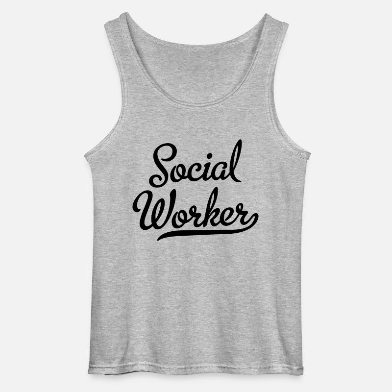 Sozialarbeiter - Gildan Männer Tank Top - Grau meliert