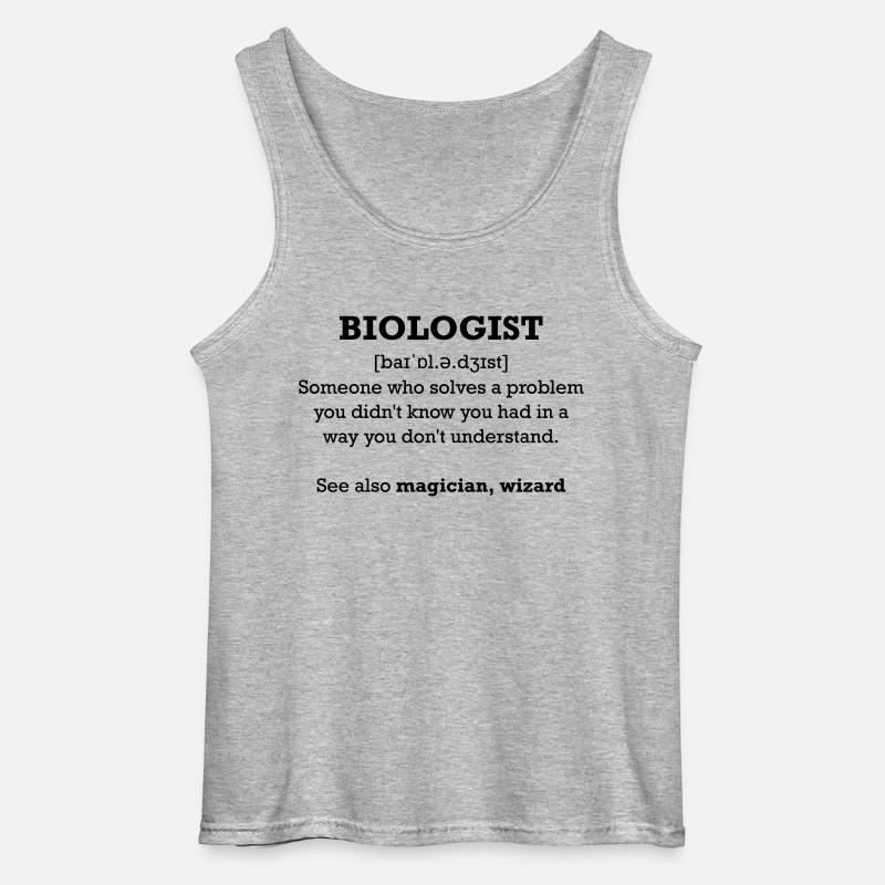 Biologist - wizard - Gildan Männer Tank Top - Grau meliert