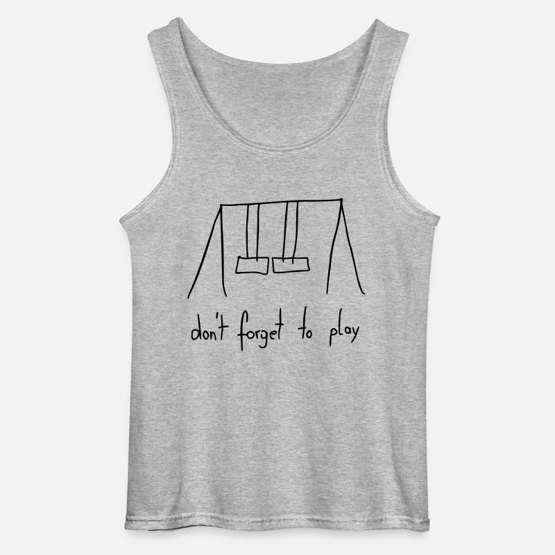 dont forget to play - Gildan Männer Tank Top - Grau meliert