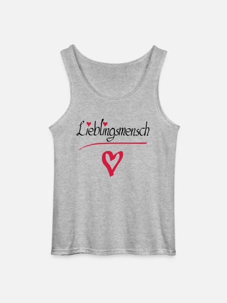 Lieblingsmensch Herz - Gildan Männer Tank Top - Grau meliert