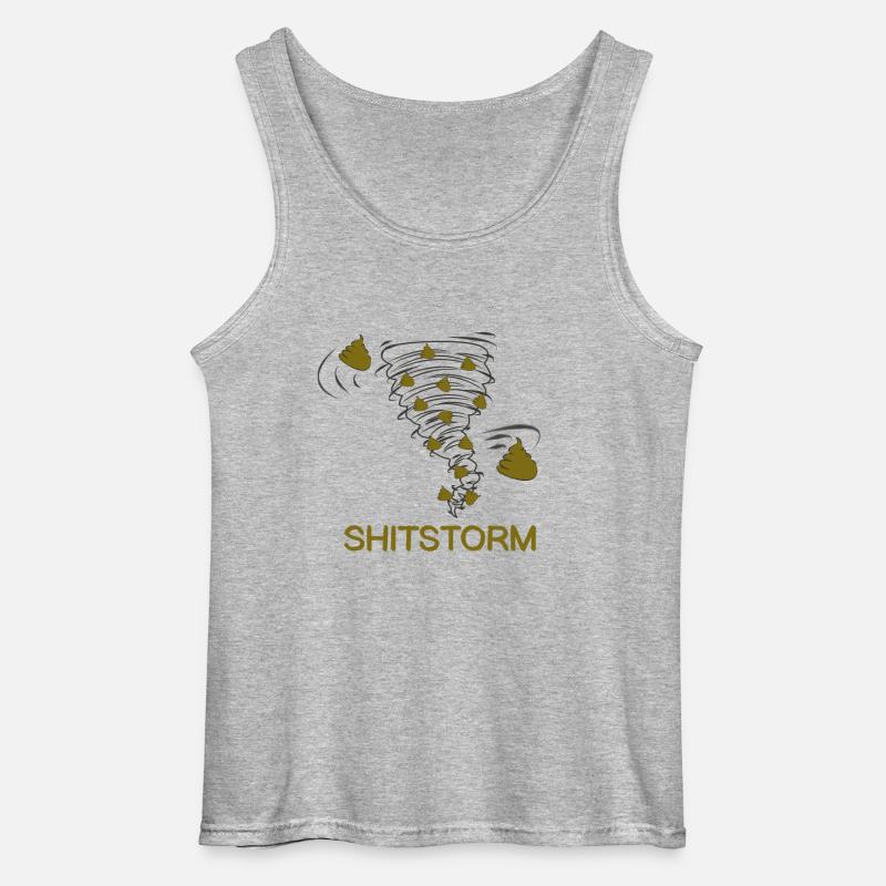 Shitstorm Comic literally - Gildan Männer Tank Top - Grau meliert