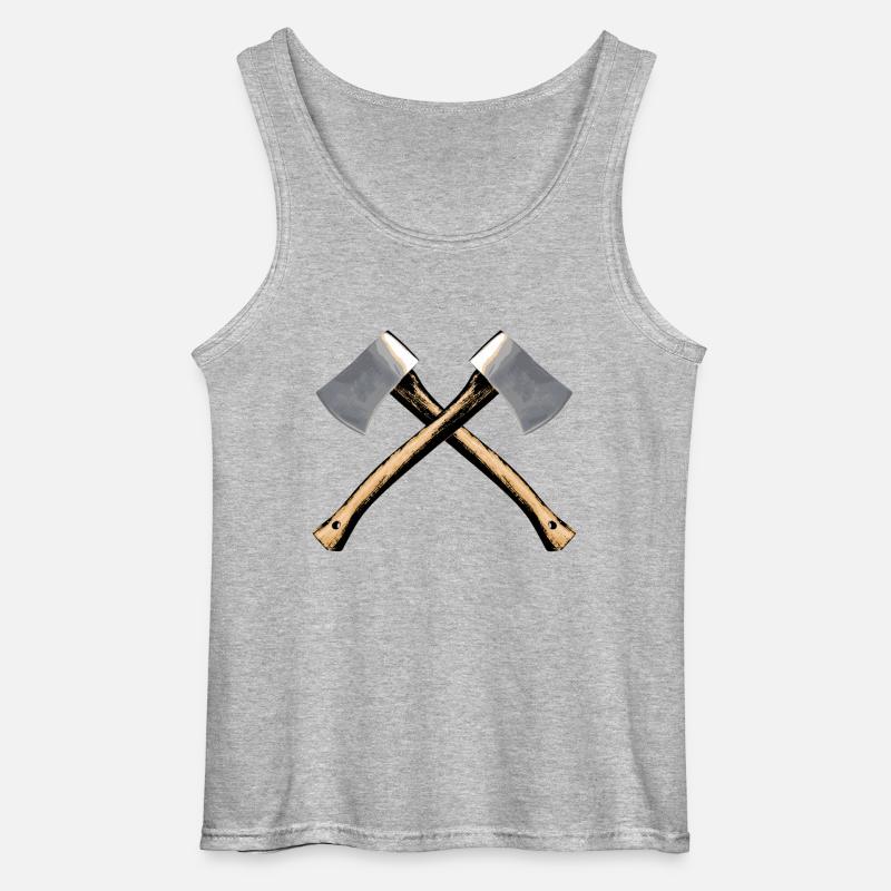 Axt - Gildan Männer Tank Top - Grau meliert