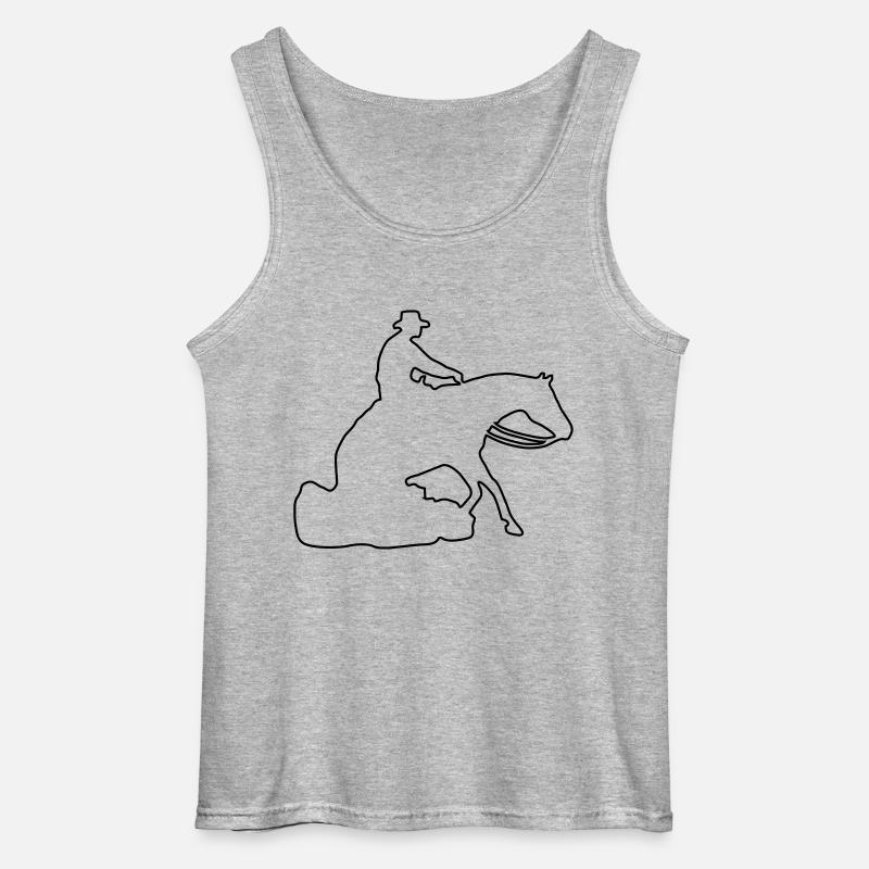Sliding Stop Silhoutte Rand - Gildan Männer Tank Top - Grau meliert