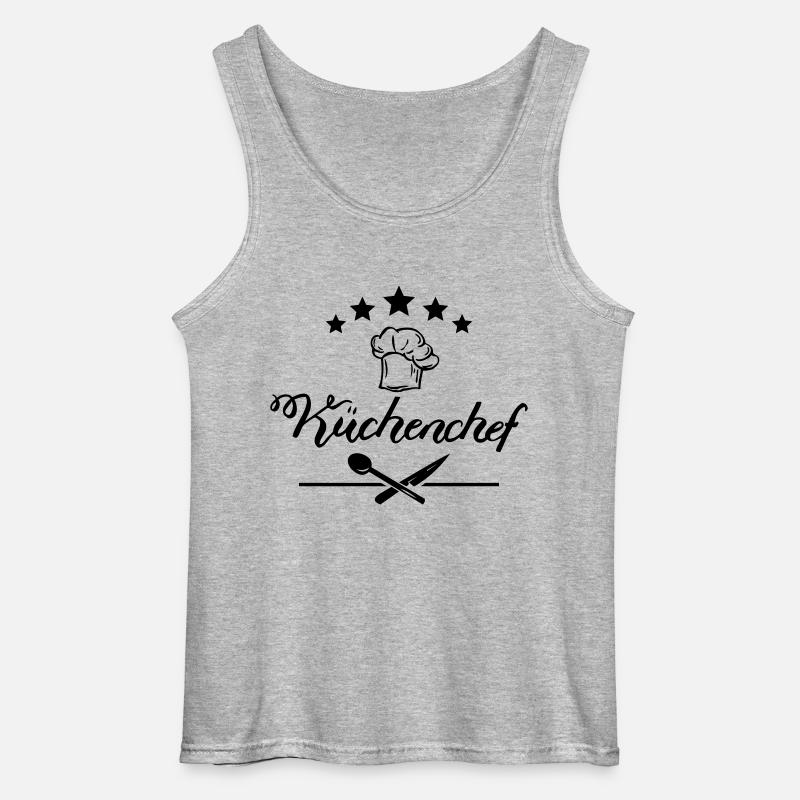 Küchenchef 5 Sterne - Gildan Männer Tank Top - Grau meliert