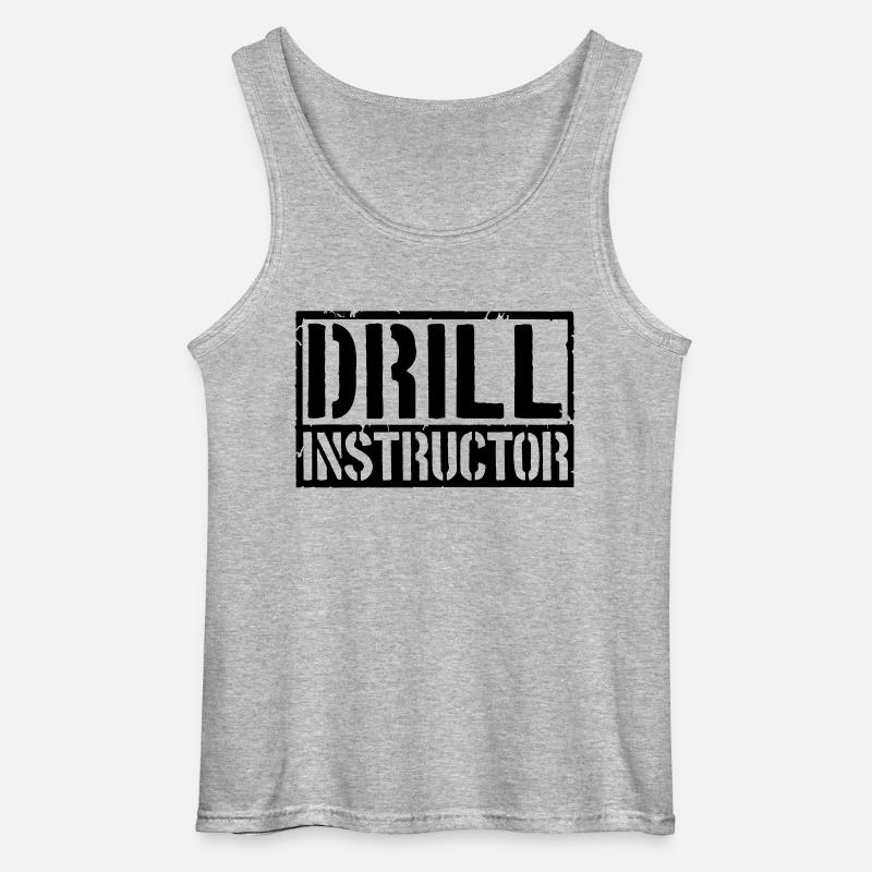 Drill Instructor Schild - Gildan Männer Tank Top - Grau meliert