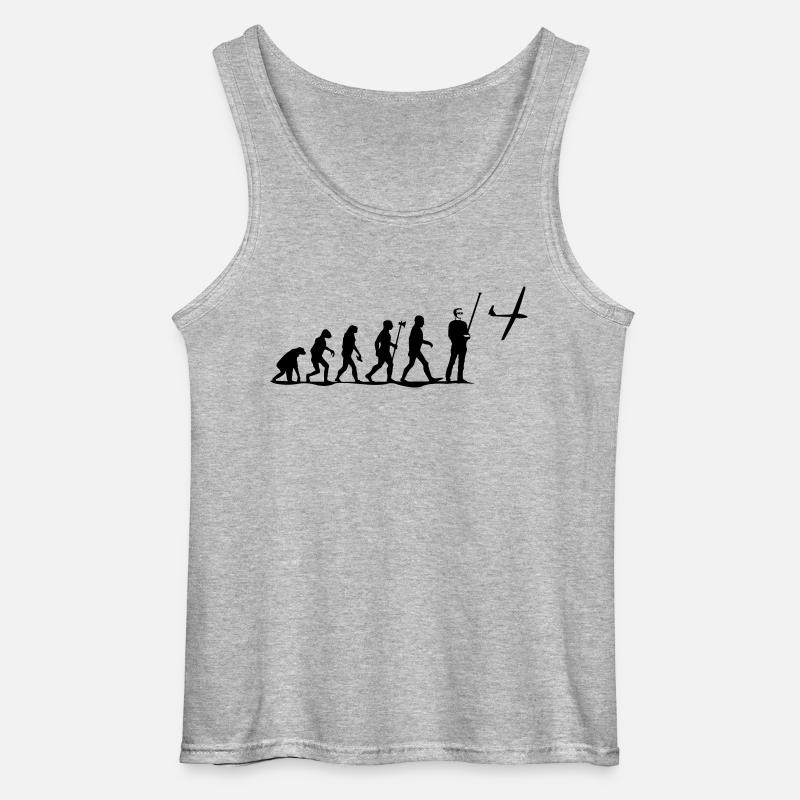evolution modellfliegen - Gildan Männer Tank Top - Grau meliert