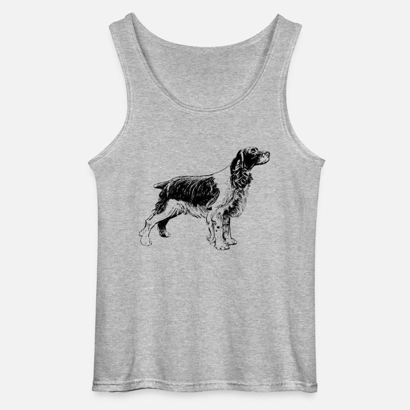 Jagdhund - Gildan Männer Tank Top - Grau meliert