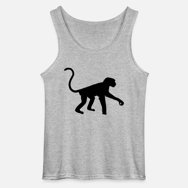 Affe - Gildan Männer Tank Top - Grau meliert