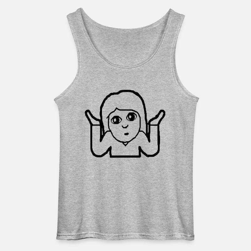 Emoji Frau Geschenk, Geschenkidee - Gildan Männer Tank Top - Grau meliert
