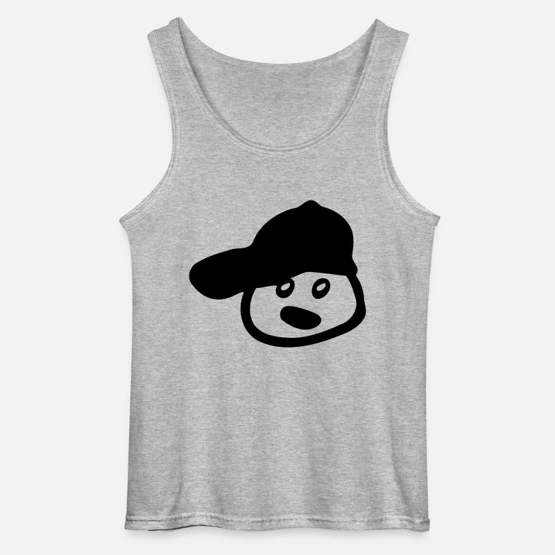 Boy in Cap - Gildan Männer Tank Top - Grau meliert