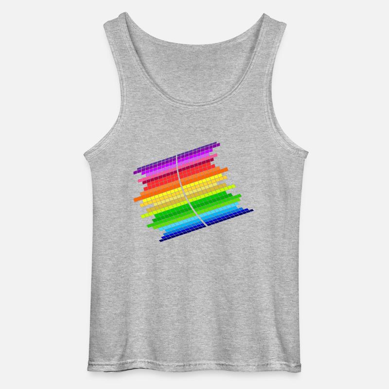 RainBow Equalizer - Gildan Männer Tank Top - Grau meliert