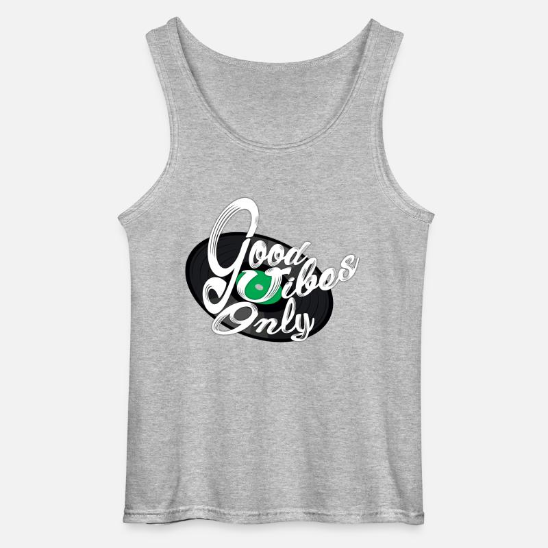 Nur gute Vibes - Gildan Männer Tank Top - Grau meliert