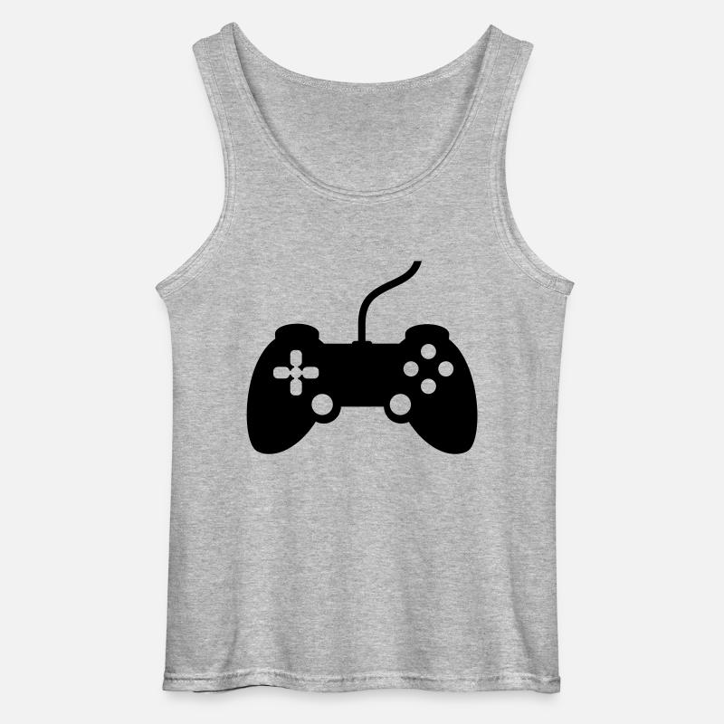 gamer_controller__f1 - Gildan Männer Tank Top - Grau meliert