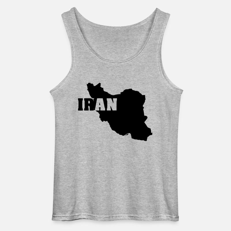 Iran (ID: 002004) - Gildan Männer Tank Top - Grau meliert