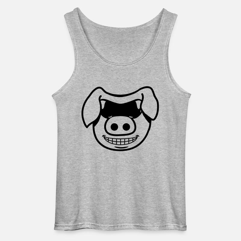 Schwein cool - Gildan Männer Tank Top - Grau meliert