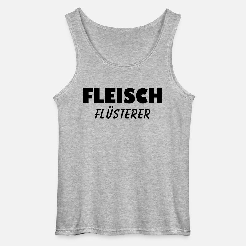Fleisch Flüsterer - Gildan Männer Tank Top - Grau meliert