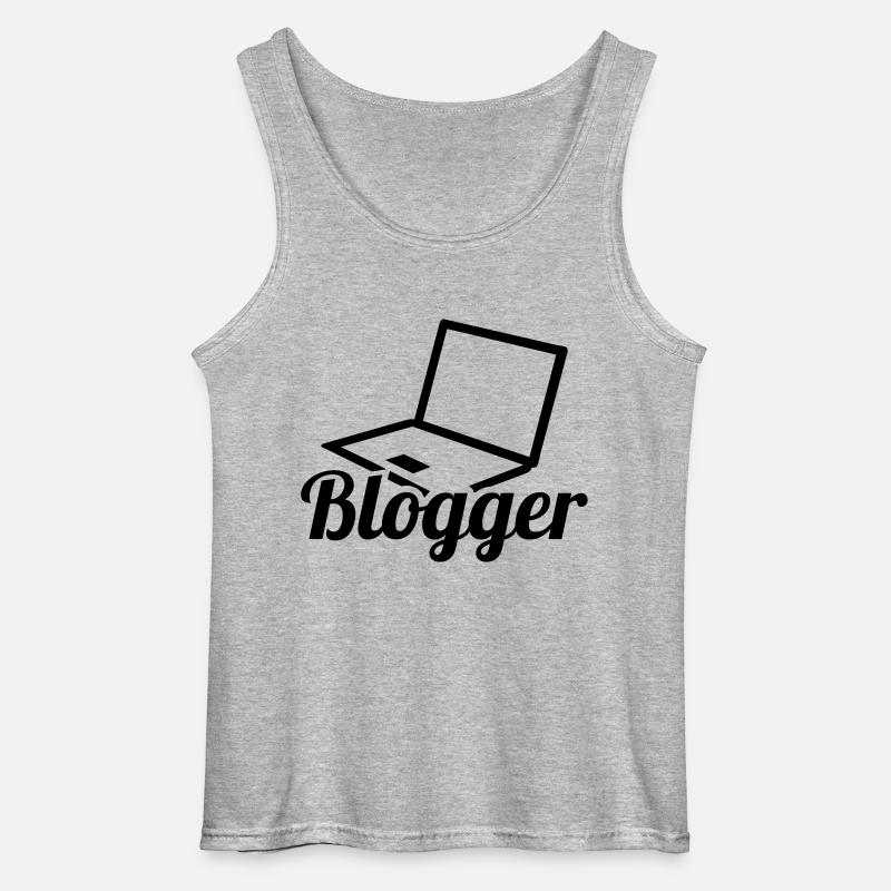 Blogger - Gildan Männer Tank Top - Grau meliert